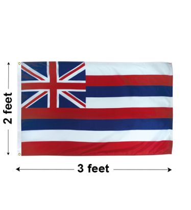 2'x3' Hawaii Nylon Outdoor Flag